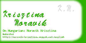 krisztina moravik business card